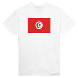 T-shirt drapeau tunisie brodé coton mélangé rouge