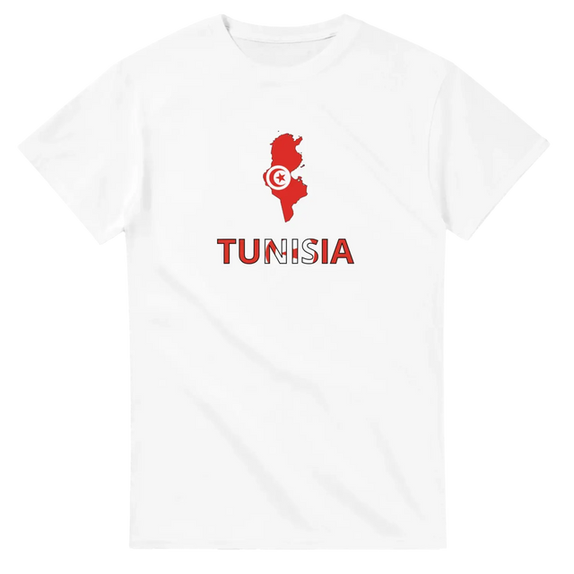 T-shirt drapeau tunisie carte - pixelforma