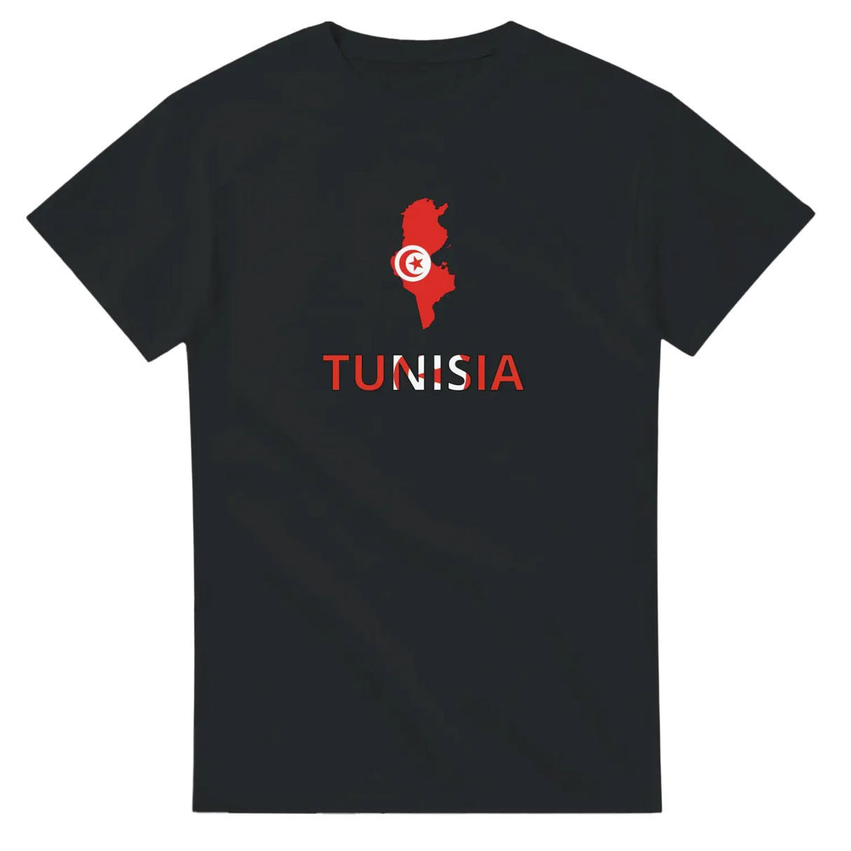 T-shirt drapeau tunisie carte - pixelforma