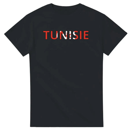 T-shirt drapeau tunisie en écriture - pixelforma