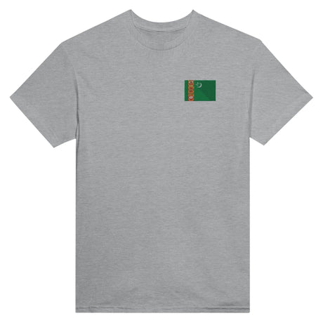 T-shirt drapeau turkménistan broderie couleur coton épais
