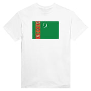 T-shirt drapeau turkménistan coton mélangé imprimé manches longues