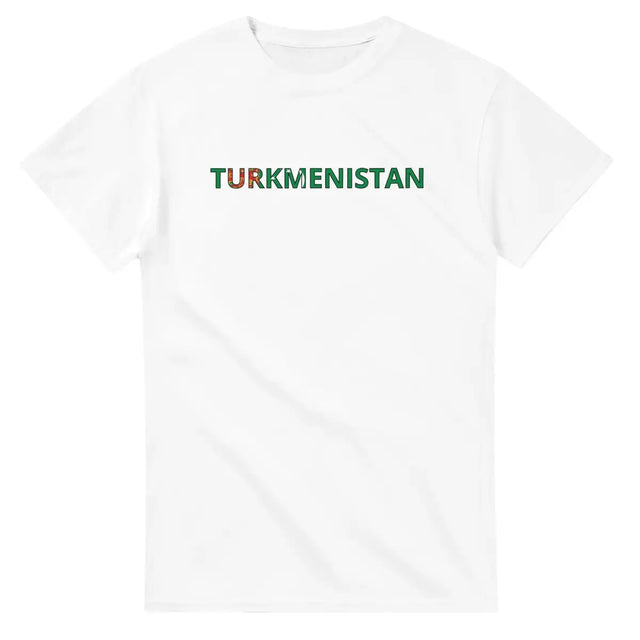 T-shirt Drapeau Turkménistan en écriture - Pixelforma 