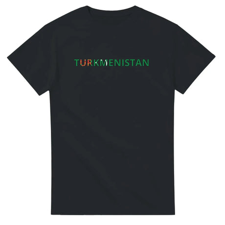 T-shirt drapeau turkménistan en écriture - pixelforma