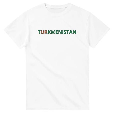 T-shirt drapeau turkménistan en écriture - pixelforma