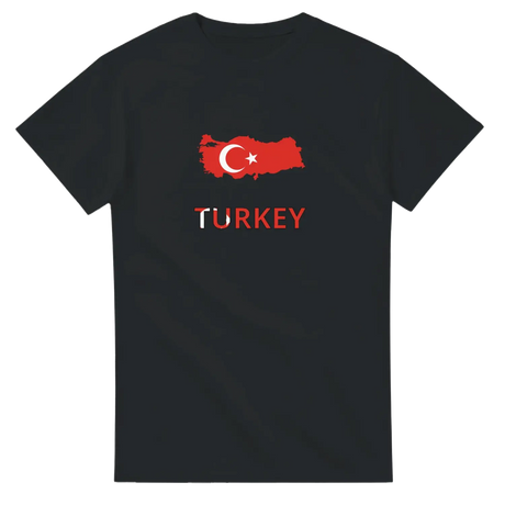 T-shirt drapeau turquie carte - pixelforma