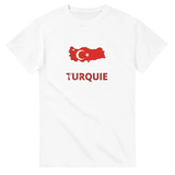 T-shirt drapeau turquie en carte - pixelforma