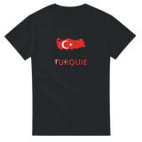 T-shirt drapeau turquie en carte - pixelforma