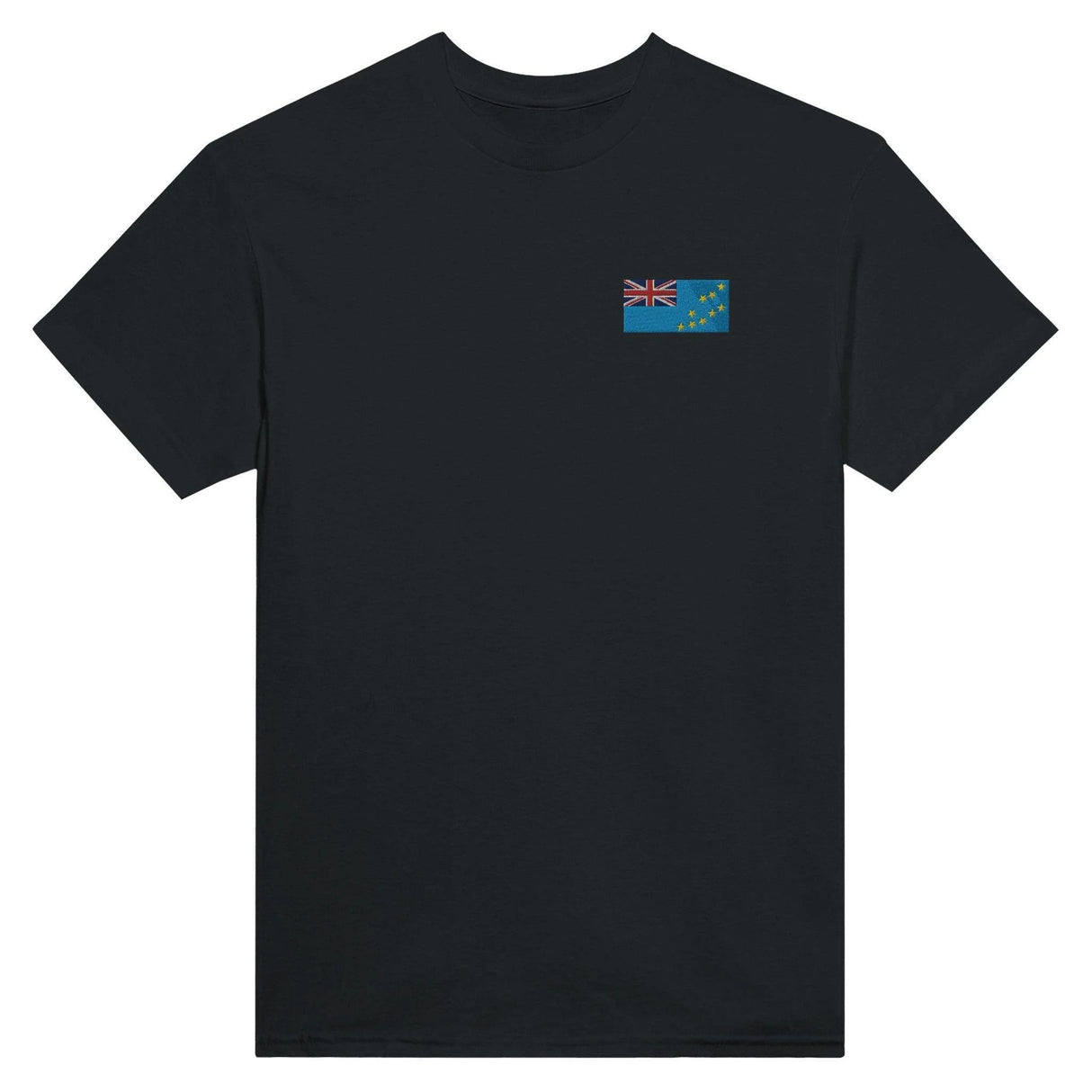 T-shirt drapeau tuvalu broderie couleur coton mélangé