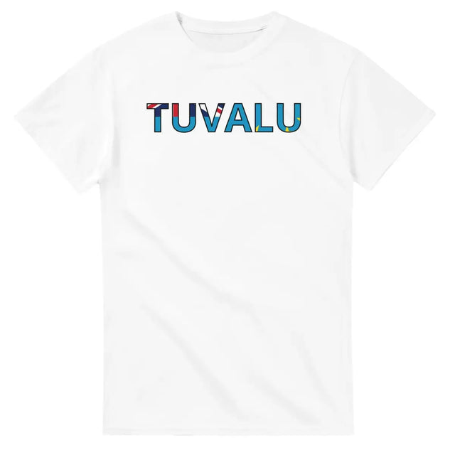 T-shirt Drapeau Tuvalu en écriture - Pixelforma 