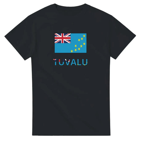 T-shirt drapeau tuvalu en texte - pixelforma