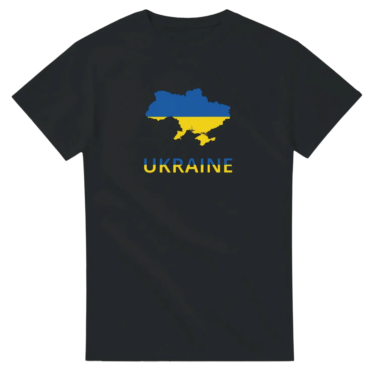 T-shirt drapeau ukraine en carte - pixelforma