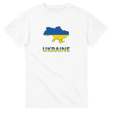 T-shirt drapeau ukraine en carte - pixelforma