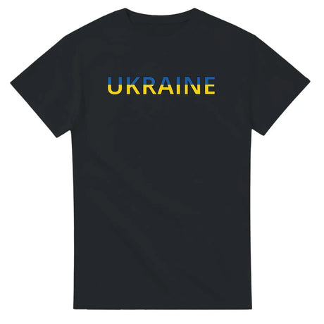 T-shirt drapeau ukraine en écriture - pixelforma