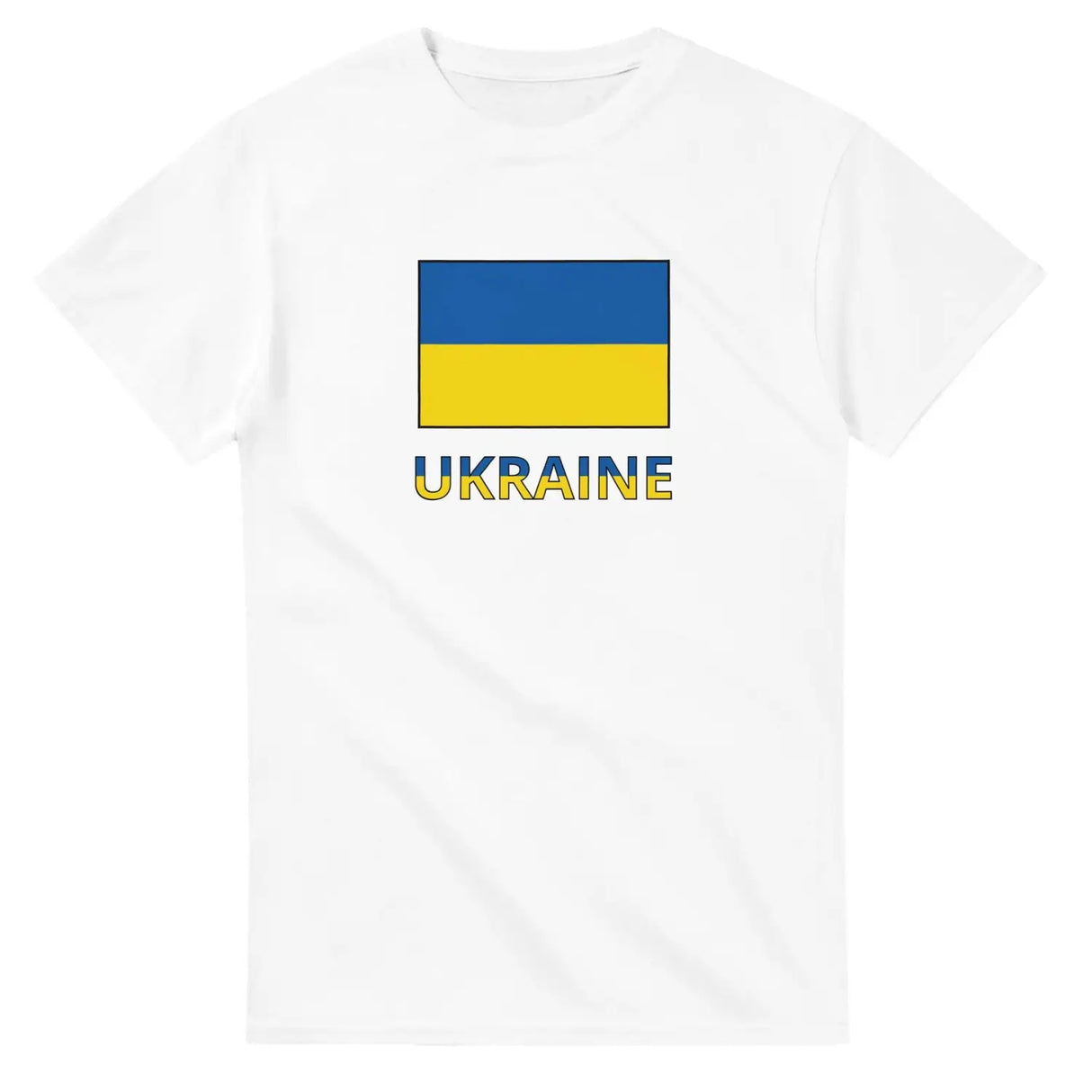 T-shirt drapeau ukraine en texte - pixelforma