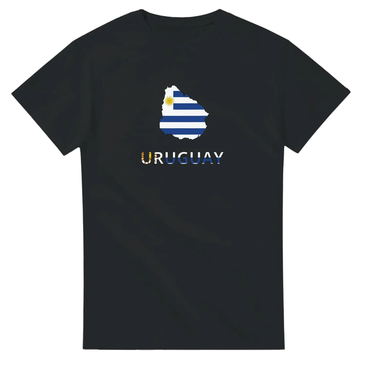 T-shirt drapeau uruguay en carte - pixelforma