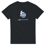 T-shirt drapeau uruguay en carte - pixelforma