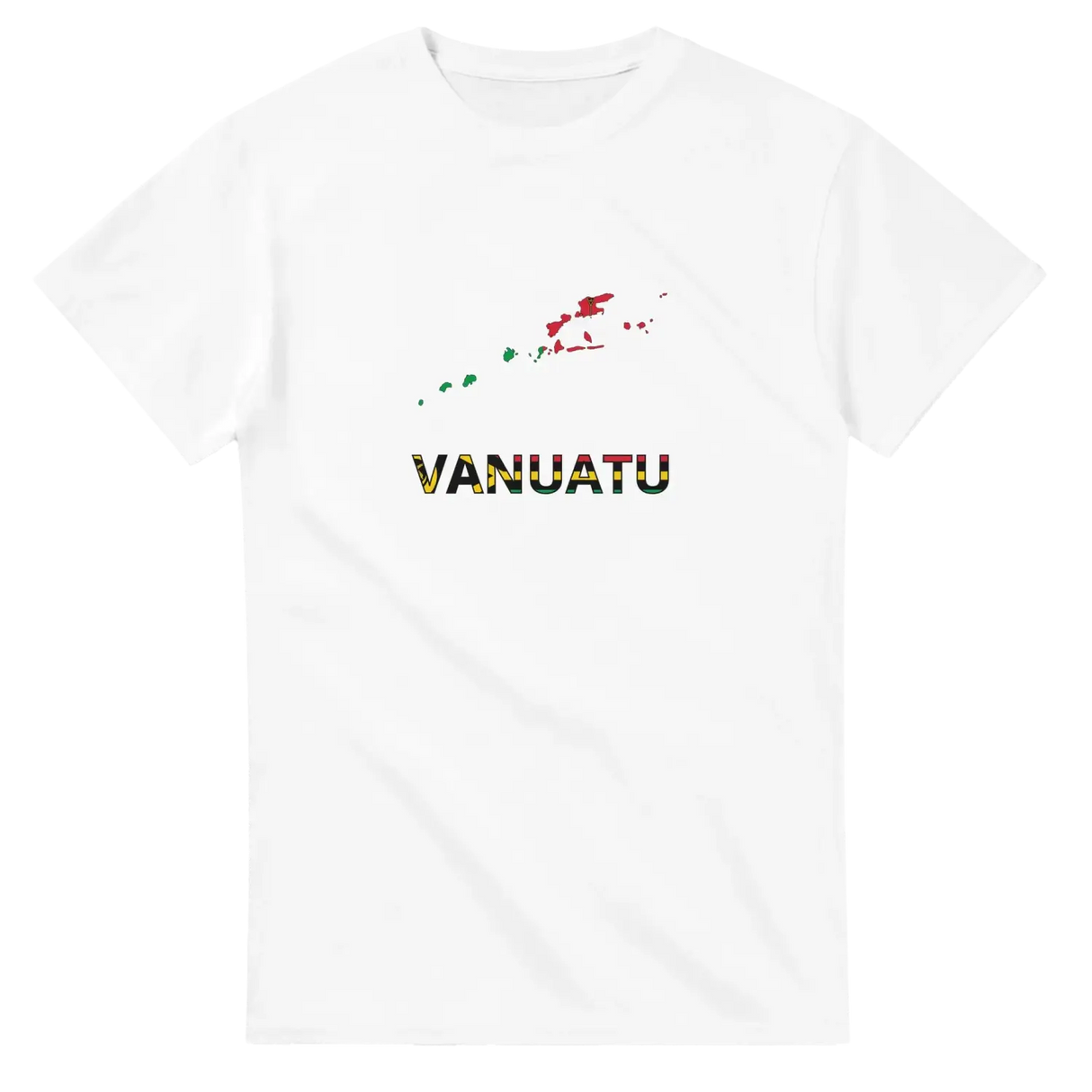 T-shirt drapeau vanuatu en carte - pixelforma