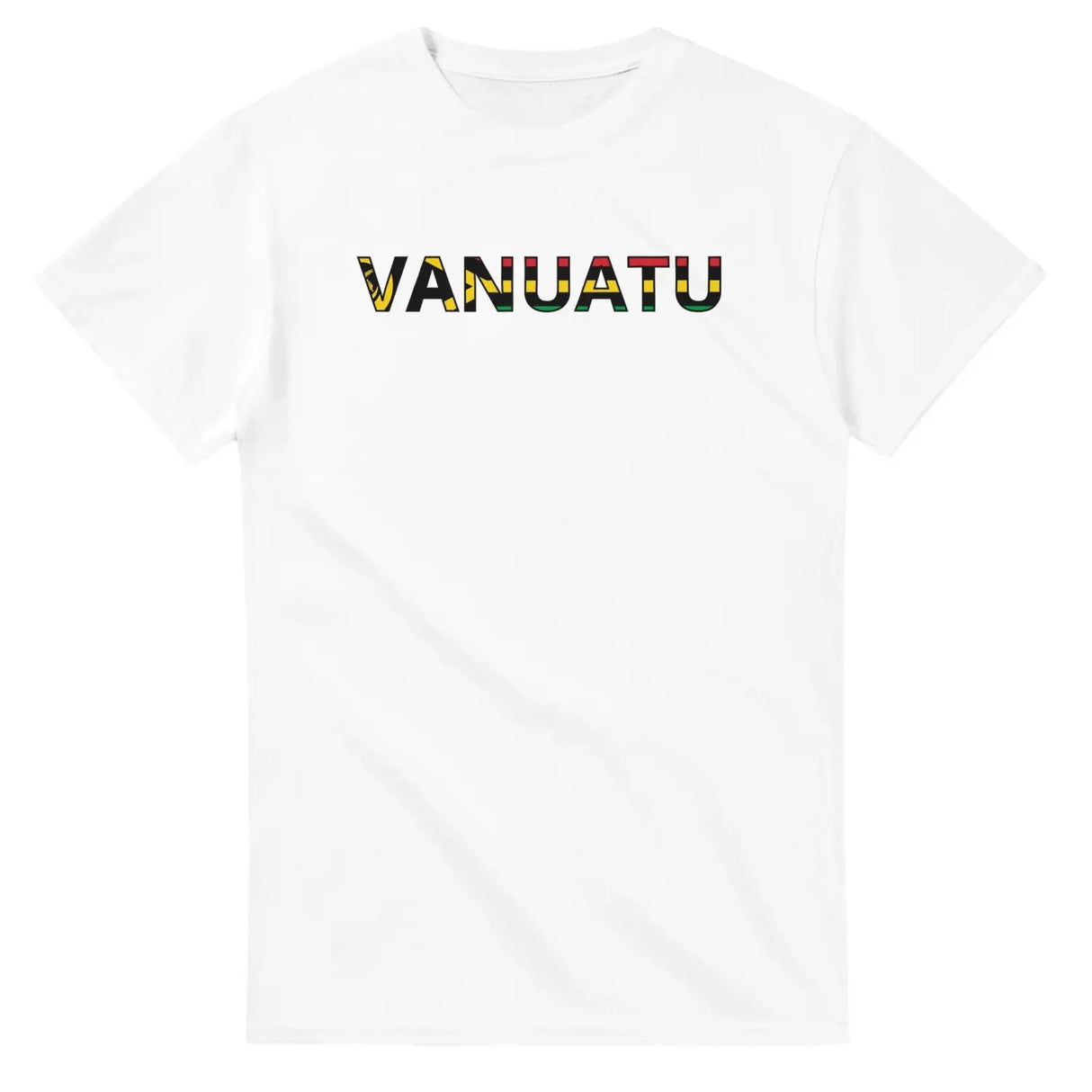 T-shirt drapeau vanuatu en écriture - pixelforma