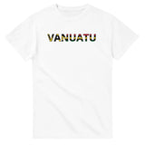 T-shirt drapeau vanuatu en écriture - pixelforma