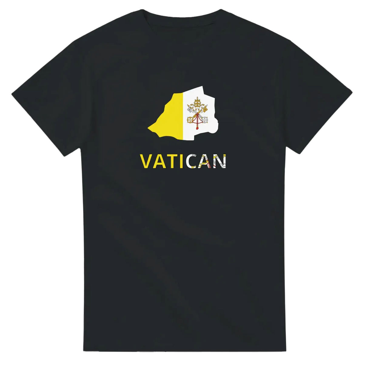 T-shirt drapeau vatican en carte - pixelforma