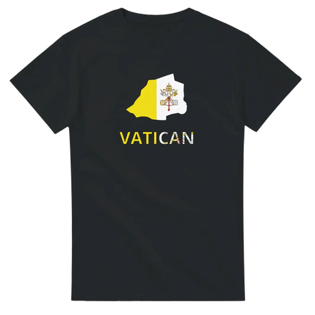 T-shirt drapeau vatican en carte - pixelforma