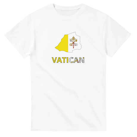 T-shirt drapeau vatican en carte - pixelforma