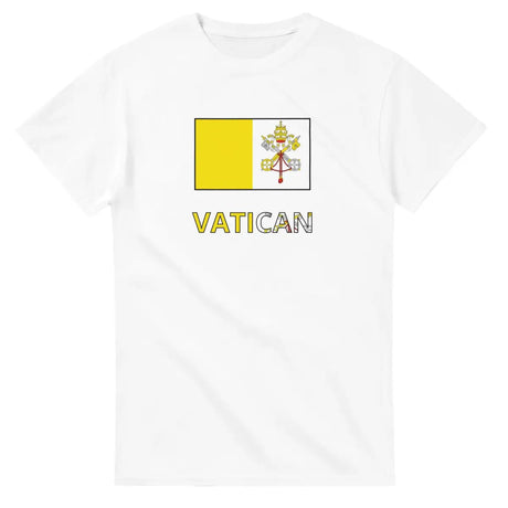 T-shirt Drapeau Vatican en texte - Pixelforma 