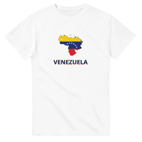 T-shirt drapeau venezuela en carte - pixelforma