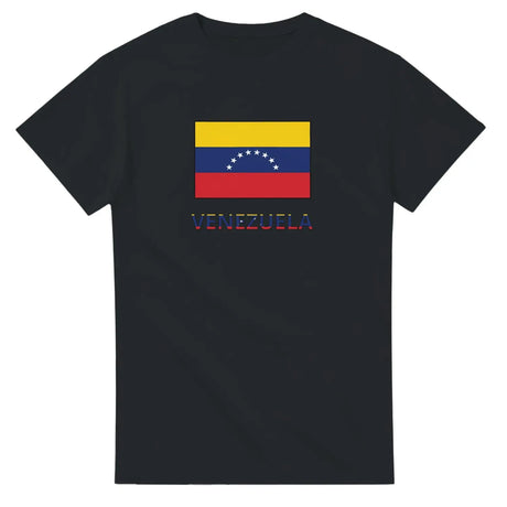 T-shirt drapeau venezuela en texte - pixelforma