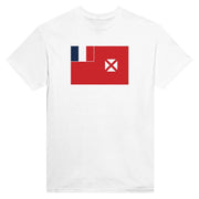 T-shirt drapeau wallis-et-futuna imprimé coton mélangé