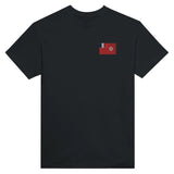 T-shirt drapeau wallis-et-futuna broderie coton mélangé