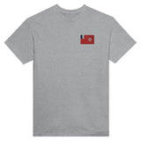 T-shirt drapeau wallis-et-futuna broderie coton mélangé