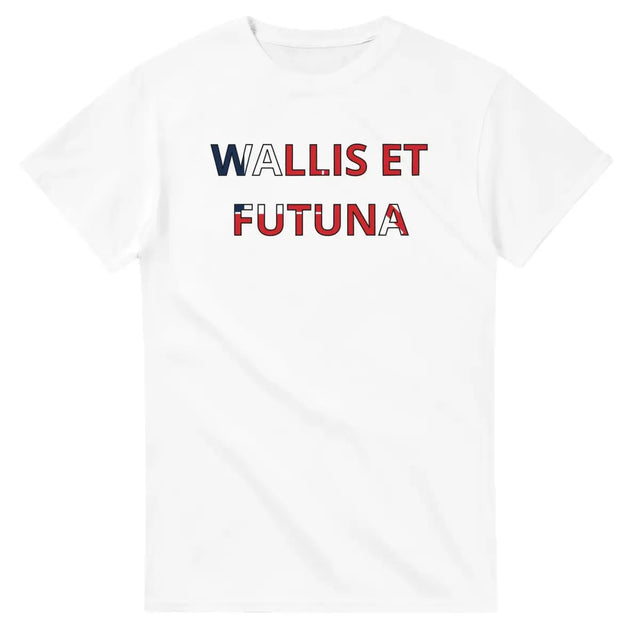 T-shirt Drapeau Wallis-et-Futuna en écriture - Pixelforma 