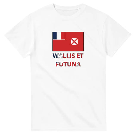 T-shirt Drapeau Wallis-et-Futuna en texte - Pixelforma 