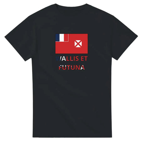 T-shirt Drapeau Wallis-et-Futuna en texte - Pixelforma 