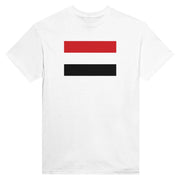 T-shirt drapeau yémen imprimé en coton mélangé