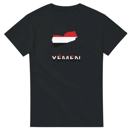 T-shirt drapeau yémen en carte - pixelforma