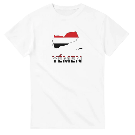 T-shirt drapeau yémen en carte - pixelforma