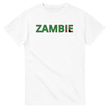 T-shirt drapeau zambie en écriture - pixelforma