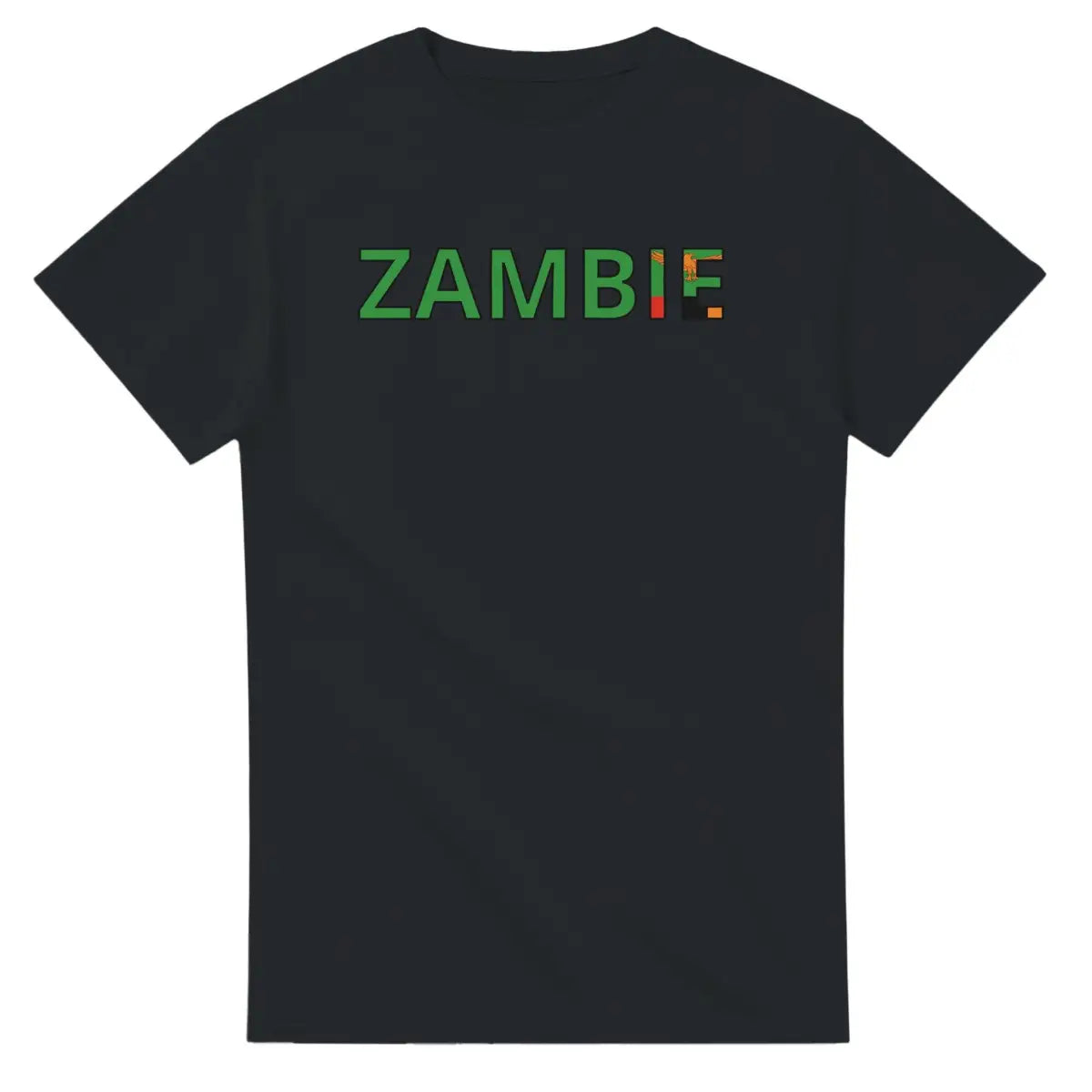 T-shirt drapeau zambie en écriture - pixelforma