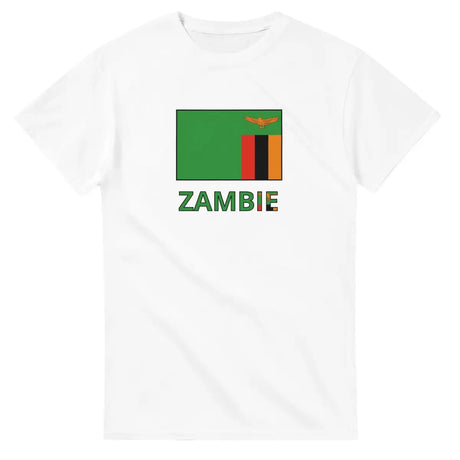 T-shirt Drapeau Zambie en texte - Pixelforma 