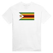 T-shirt drapeau zimbabwe coton mélangé imprimé élégant