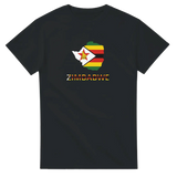 T-shirt drapeau zimbabwe en carte - pixelforma