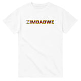 T-shirt Drapeau Zimbabwe en écriture - Pixelforma 