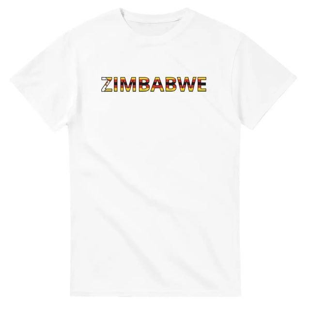 T-shirt Drapeau Zimbabwe en écriture - Pixelforma 