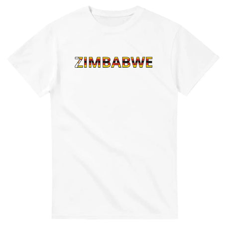 T-shirt drapeau zimbabwe en écriture - pixelforma