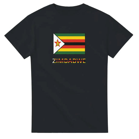 T-shirt Drapeau Zimbabwe en texte - Pixelforma 