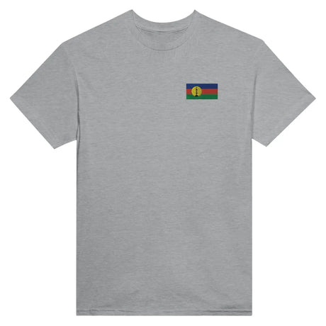 T-shirt drapeaux de la nouvelle-calédonie en broderie - pixelformaflag