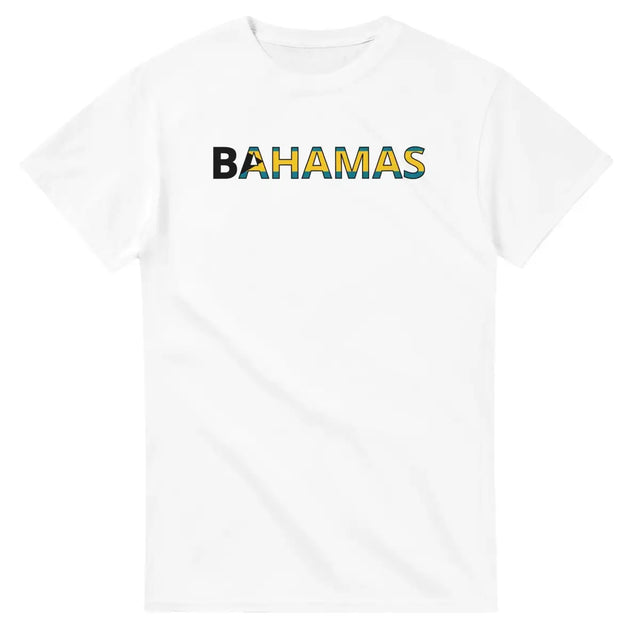 T-shirt écriture Drapeau Bahmas en écriture - Pixelforma 